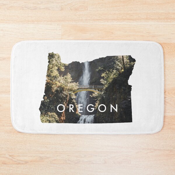 Item preview, Oregon Map | Multnomah Falls Waterfall | Travel Photography designed and sold by anthonylonder.