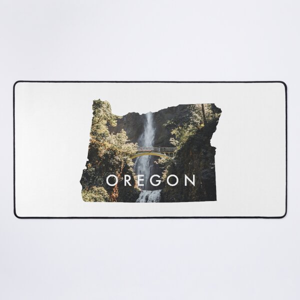 Item preview, Oregon Map | Multnomah Falls Waterfall | Travel Photography designed and sold by anthonylonder.