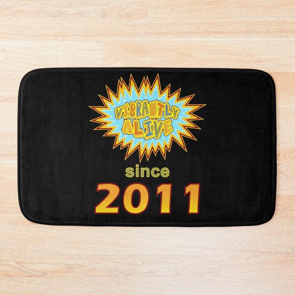 Item preview, Vibrantly Alive Since 2011 Birthday Birth Year, Blue Yellow designed and sold by artfulnotebook.