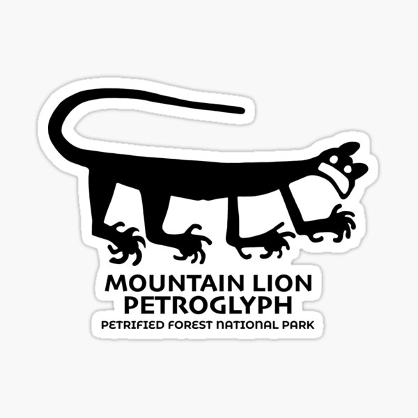 Item preview, Petroglyph of a Mountain Lion from Petrified Forest National Park designed and sold by Squirrel-Girl.
