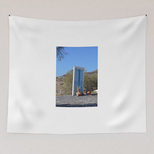 Item preview, Blue door with amphora in Santorini, Greece. designed and sold by oanaunciuleanu.