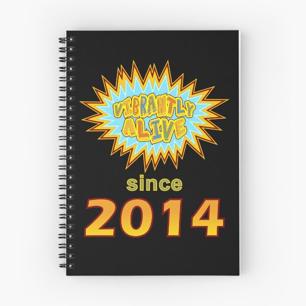 Item preview, Vibrantly Alive Since 2014 Birthday Birth Year, Blue Yellow designed and sold by artfulnotebook.