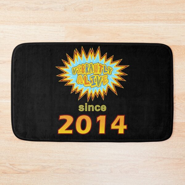 Item preview, Vibrantly Alive Since 2014 Birthday Birth Year, Blue Yellow designed and sold by artfulnotebook.
