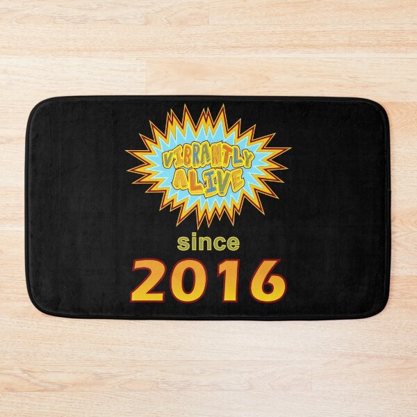 Item preview, Vibrantly Alive Since 2016 Birthday Birth Year, Blue Yellow designed and sold by artfulnotebook.