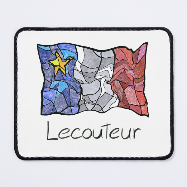 Item preview, Acadian Flag pastel liquid mosaic Lecouteur - Drapeau acadien mosaïque liquide pastel vitrail Lecouteur designed and sold by ColoursOfFrance.