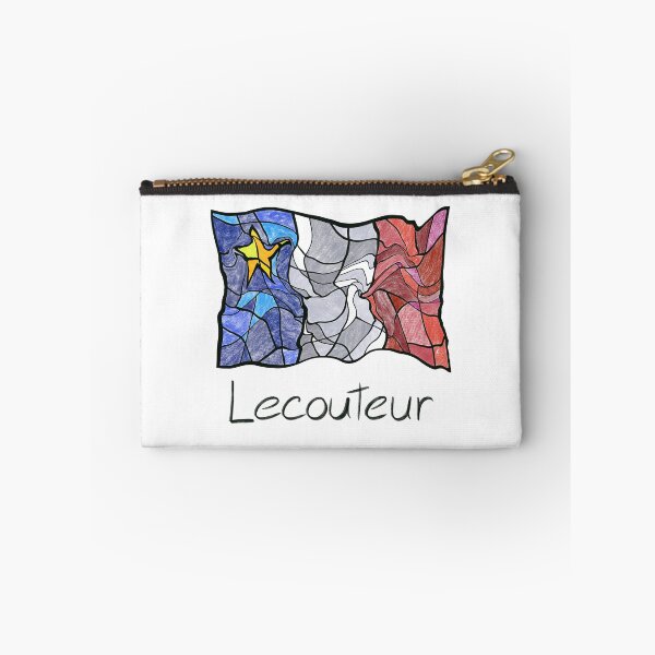 Item preview, Acadian Flag pastel liquid mosaic Lecouteur  - Drapeau acadien mosaïque liquide pastel vitrail Lecouteur designed and sold by ColoursOfFrance.
