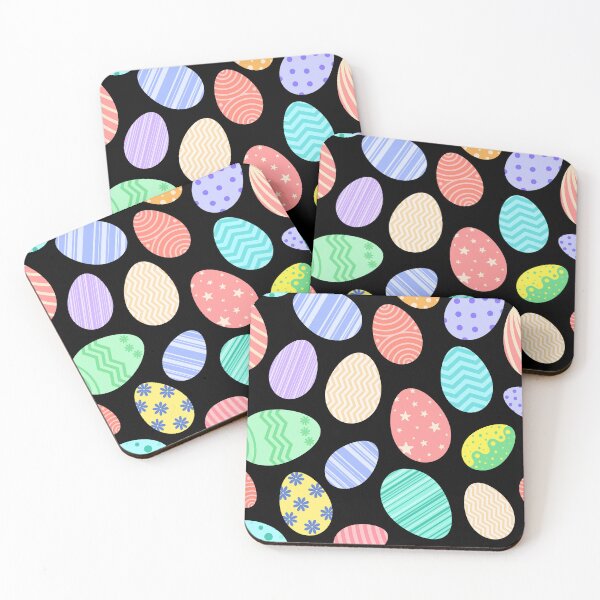 Item preview, Easter Egg Print on Black designed and sold by PinHookPrincess.