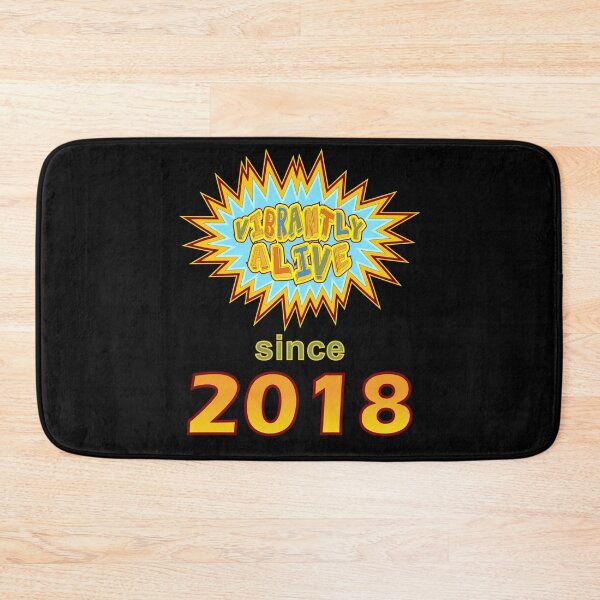 Item preview, Vibrantly Alive Since 2018 Birthday Birth Year, Blue Yellow designed and sold by artfulnotebook.
