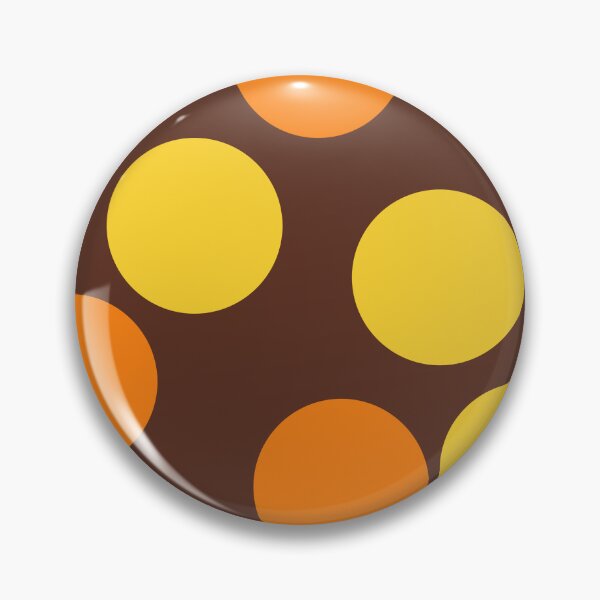 Item preview, Orange, yellow Polka Dots on Brown Background designed and sold by River Graphic Design.