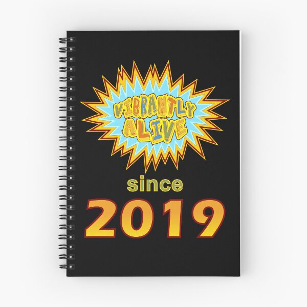 Item preview, Vibrantly Alive Since 2019 Birthday Birth Year, Blue Yellow designed and sold by artfulnotebook.