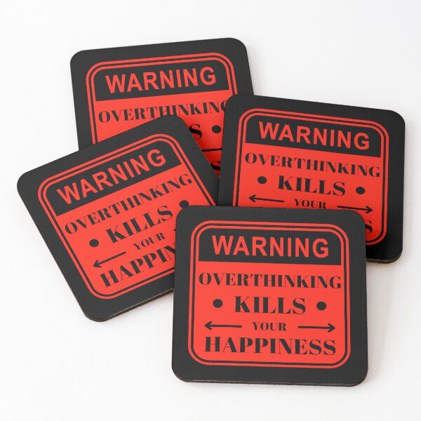 Item preview, Warning Overthinking Kills Your Happiness designed and sold by Joyamotion.