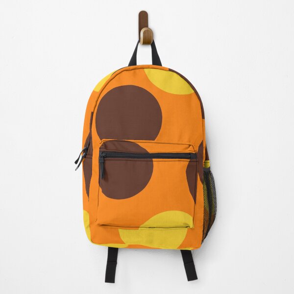 Item preview, Brown, yellow Polka Dots on Orange Background designed and sold by River Graphic Design.