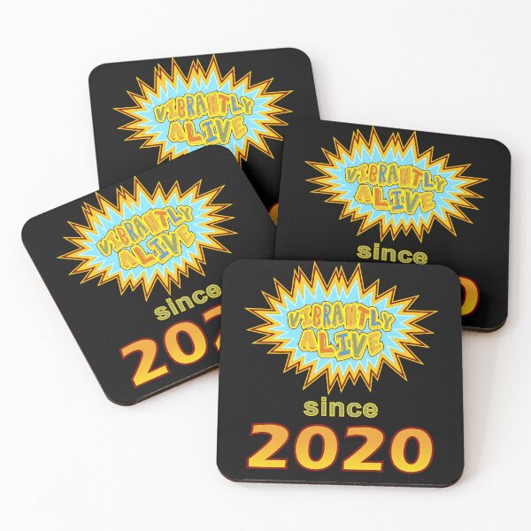 Item preview, Vibrantly Alive Since 2020 Birthday Birth Year, Blue Yellow designed and sold by artfulnotebook.