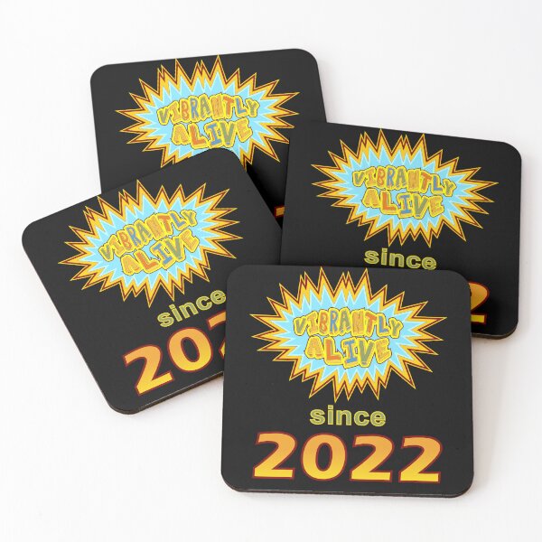 Item preview, Vibrantly Alive Since 2022 Birthday Birth Year, Blue Yellow designed and sold by artfulnotebook.