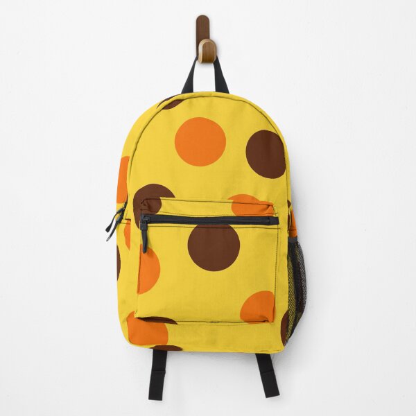 Item preview, orange and brown polka dots on a yellow background designed and sold by River Graphic Design.