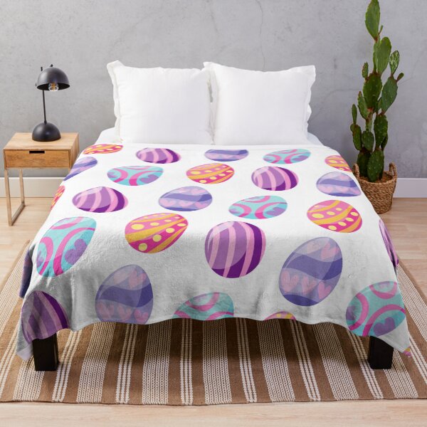 Item preview, Purple Easter Egg Print on White designed and sold by PinHookPrincess.