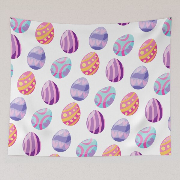 Item preview, Purple Easter Egg Print on White designed and sold by PinHookPrincess.