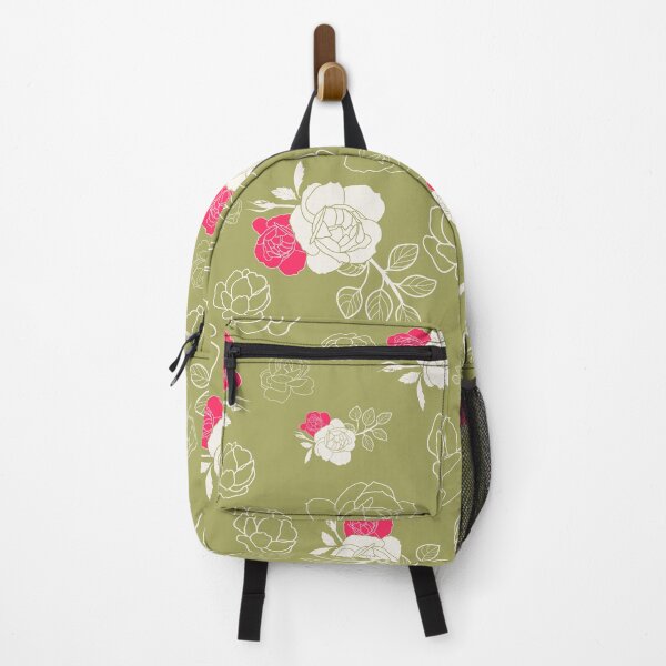 Item preview, GEOMETRIC GREEN ROSES FLORAL PATTERN designed and sold by sheseddit.