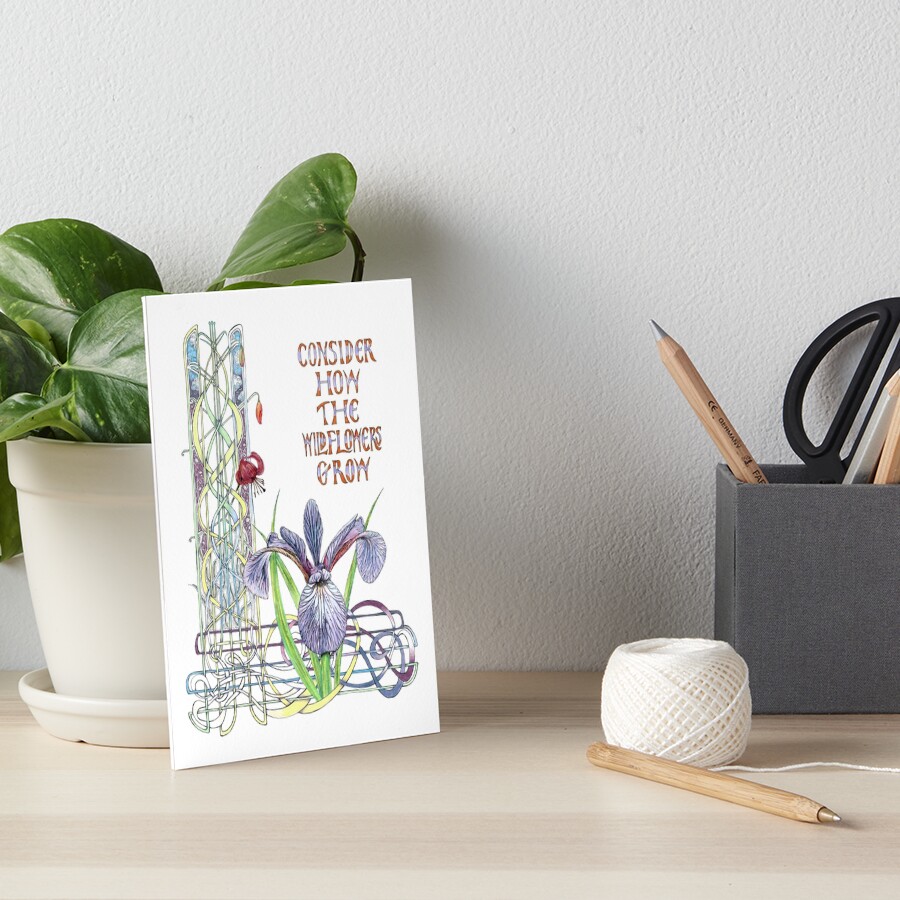 Consider the Wild Flowers Art Board Print