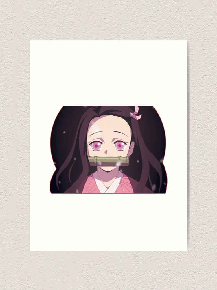 nezuko kawaii demon slayer anime pfp art print by b1lank redbubble