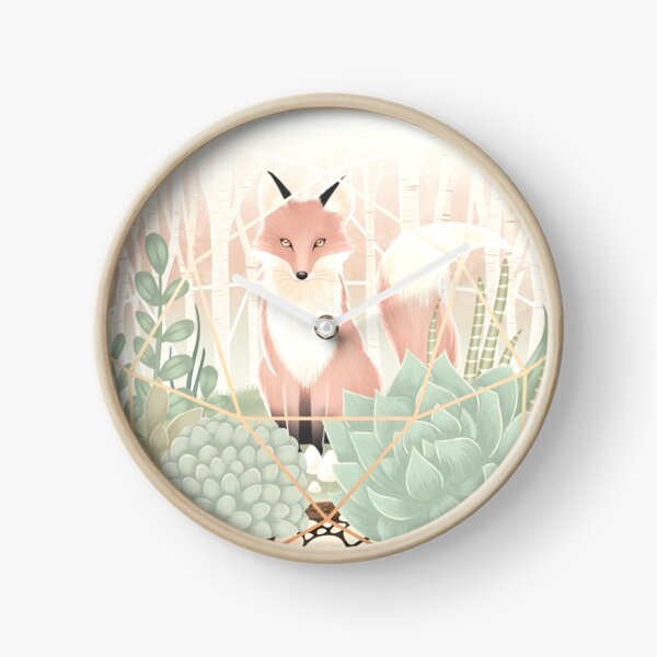 Terrarium - fox Clock