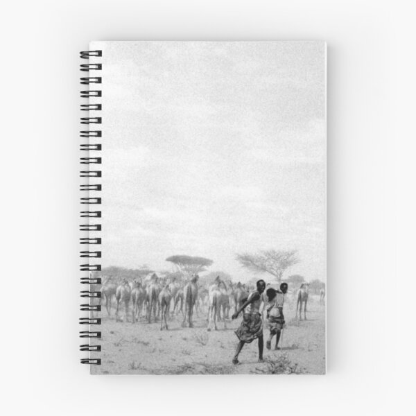 Item preview, Somalia. Migrating camel herd in Ogadon desert designed and sold by VintageSomalia.