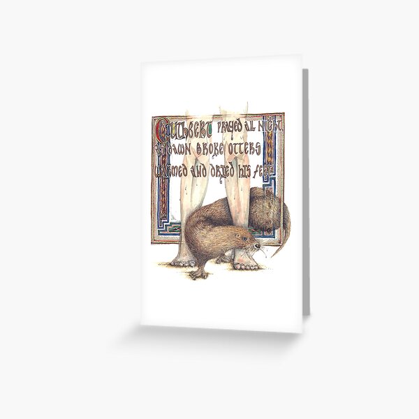 St. Cuthbert and the Otter Greeting Card