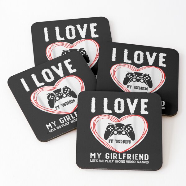 Item preview, I Love It When My Girlfriend Let Me Play Video Game Hearts  designed and sold by wendyy88.