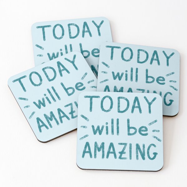 Item preview, ‘Today will be amazing” motivational quote  designed and sold by FrancesPoff.