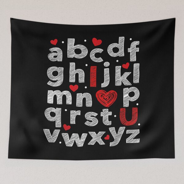Item preview, Abc I Love You Valentines Day Slogan Alphabet English designed and sold by wendyy88.