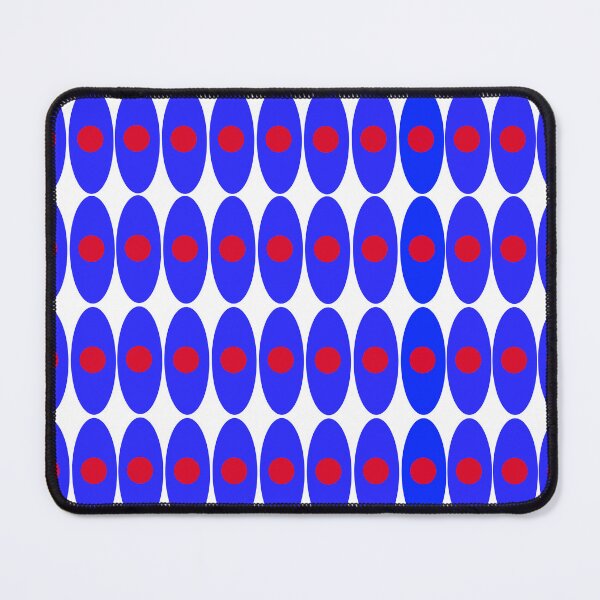 Item preview, Blue and red ellipses on white background designed and sold by Becky Hunter.
