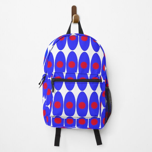 Item preview, Blue and red ellipses on white background designed and sold by Becky Hunter.