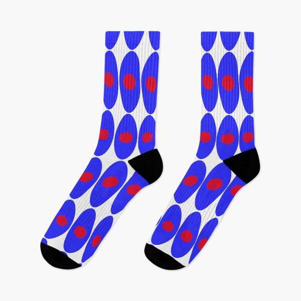 Item preview, Blue and red ellipses on white background designed and sold by Becky Hunter.