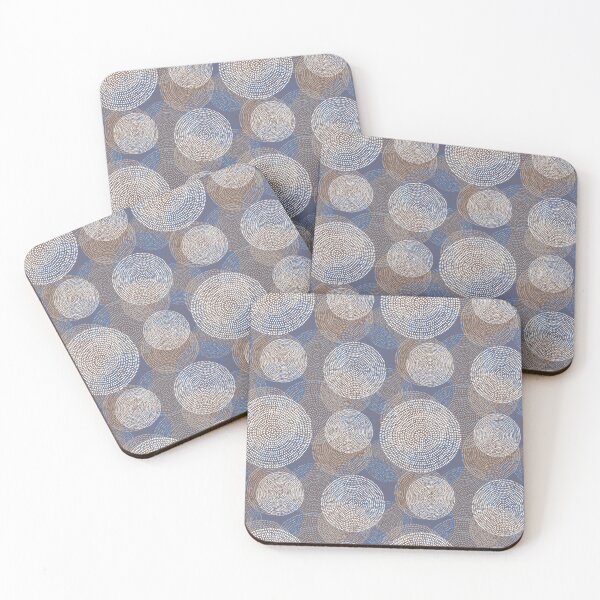 Item preview, Gray & Blue Circular Dot Pattern designed and sold by JumpSeatDesign.