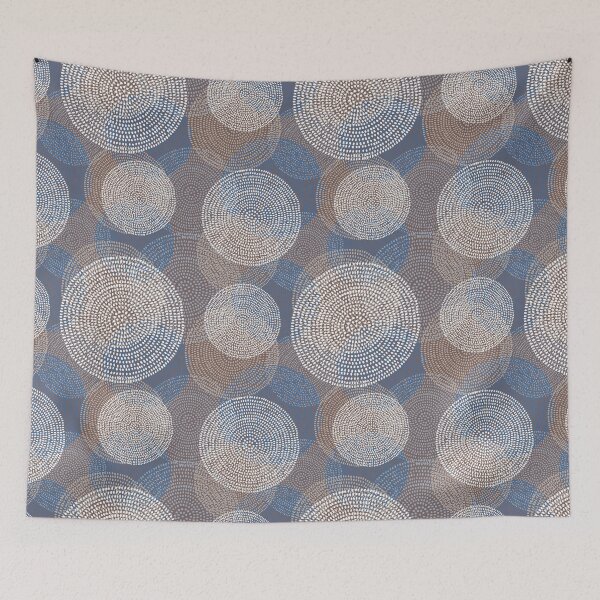Item preview, Gray & Blue Circular Dot Pattern designed and sold by JumpSeatDesign.