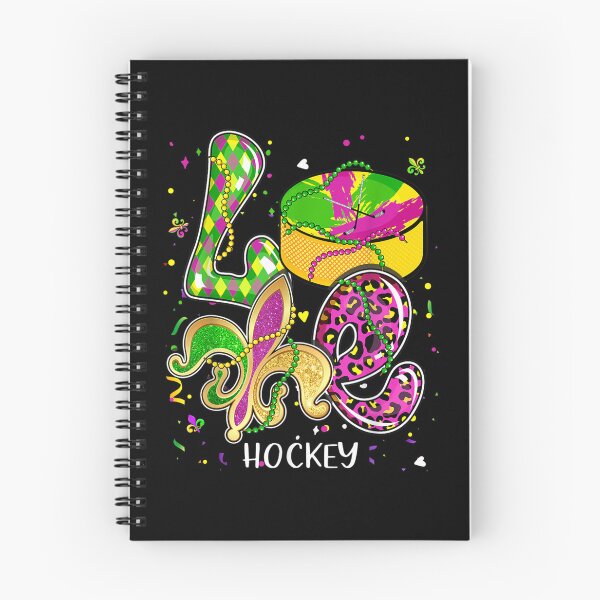 Item preview, I Love Hockey Mardi Gras Beads Costume Leopard Plaid  designed and sold by wendyy88.