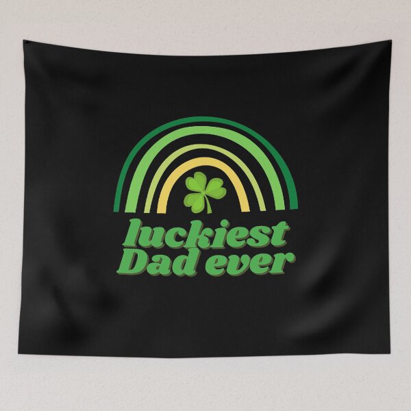 Item preview, rainbow luckiest dad | best luckiest dad ever Ireland | one lucky day with dad designed and sold by wear4gamers.