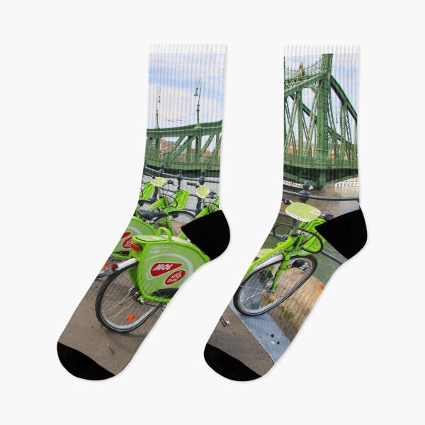 Item preview, Bicycles beside the Danube, Budapest, Hungary designed and sold by FranWest.