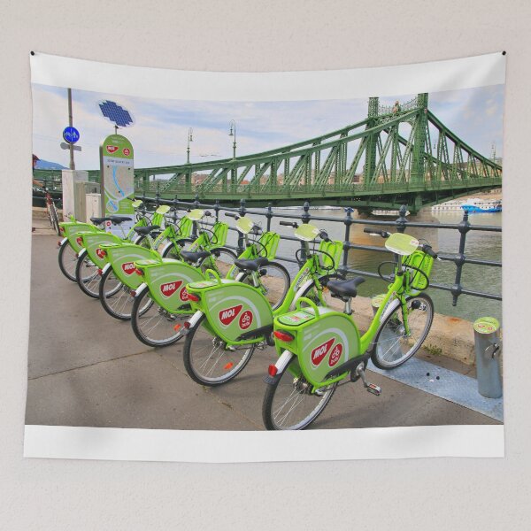 Item preview, Bicycles beside the Danube, Budapest, Hungary designed and sold by FranWest.