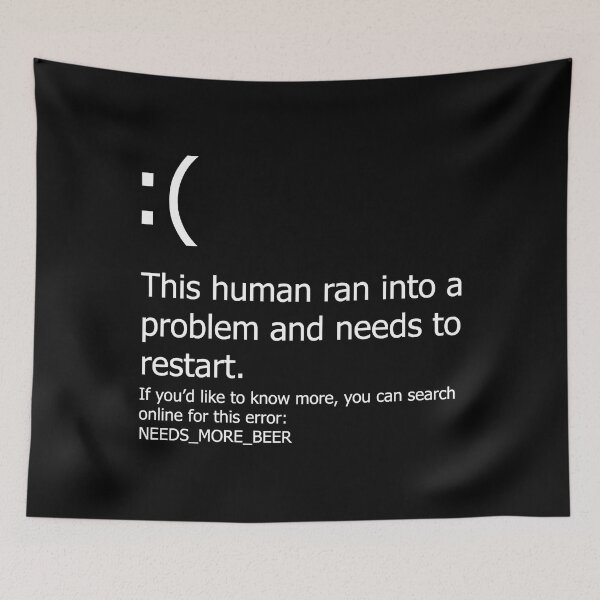 Item preview, Blue Screen of Death - Beer error Classic . designed and sold by binkyabraha.