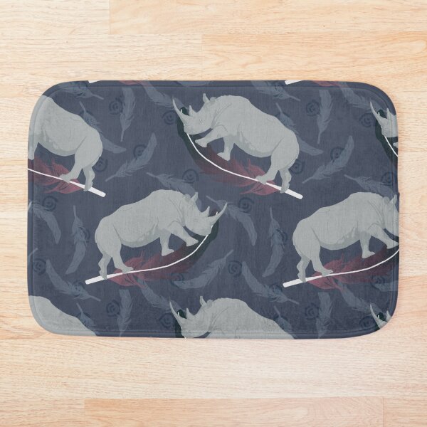 Item preview, Floating White Rhino - Indigo Blue designed and sold by Jasrese.
