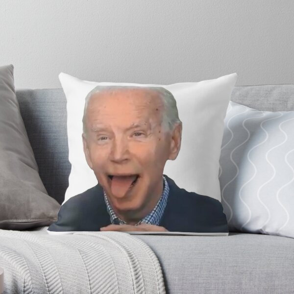 Joe Biden Stupid face Throw Pillow