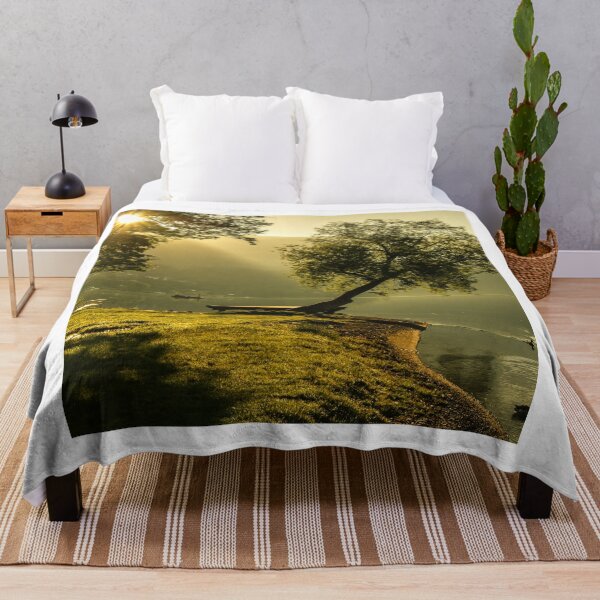 Artikelvorschau, Sonnenaufgang am See im Sommer, Fischen-Ferien-Plakat entworfen und verkauft von LGMmugsdesign.
