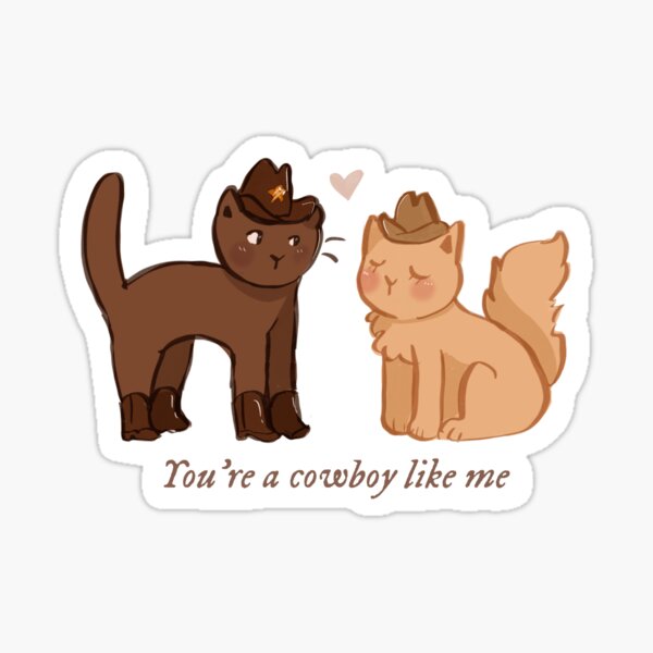 Item preview, Cowboy like me (cat verison) transparent background version designed and sold by paintdaylight.