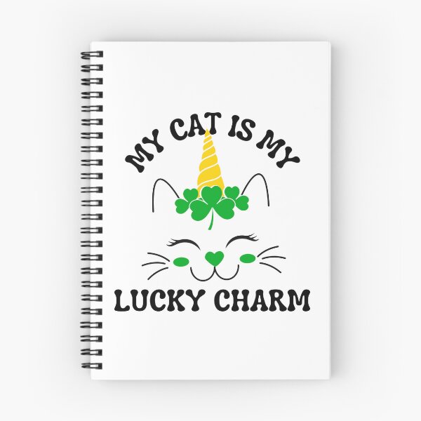 Item preview, My Cat Is My Lucky Charm, Fun print for cat lovers who like St. Paddy's day, caticorns and being awesome designed and sold by Auntieck.