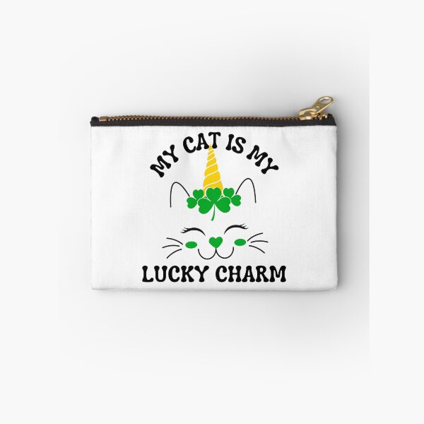 Item preview, My Cat Is My Lucky Charm, Fun print for cat lovers who like St. Paddy's day, caticorns and being awesome designed and sold by Auntieck.