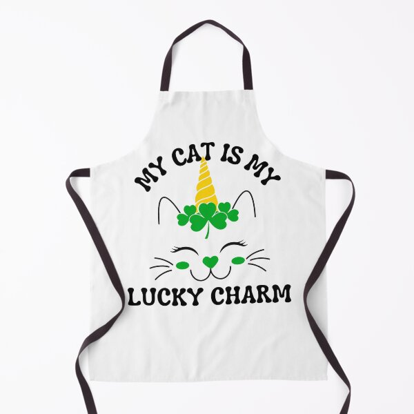 Item preview, My Cat Is My Lucky Charm, Fun print for cat lovers who like St. Paddy's day, caticorns and being awesome designed and sold by Auntieck.