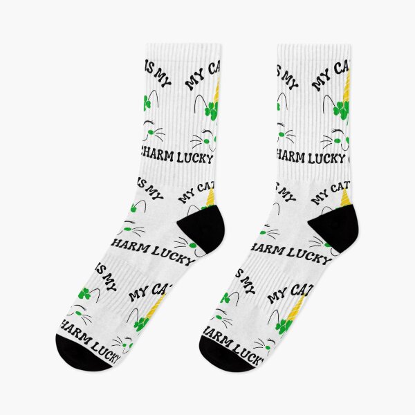 Item preview, My Cat Is My Lucky Charm, Fun print for cat lovers who like St. Paddy's day, caticorns and being awesome designed and sold by Auntieck.