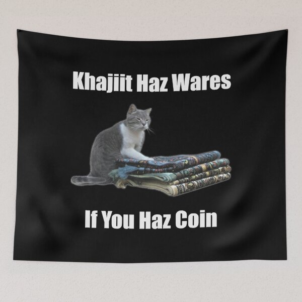 Item preview, Khajiit haz wares - V.3 classic meme Essential . designed and sold by tadhgstewar.