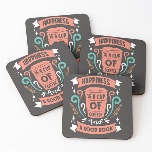 Item preview, Happiness is a cup of Coffee and a Good Book. Books and Coffee designed and sold by DigiDesigns702.